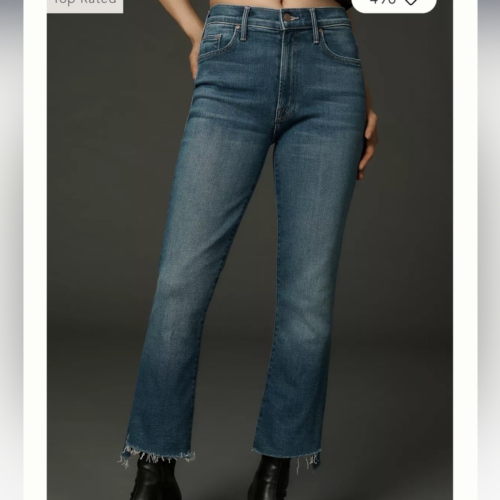 New Mother The Insider Crop Step Fray Jeans